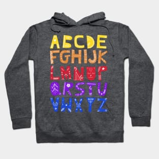 Decorated Alphabet (bright colors) Hoodie